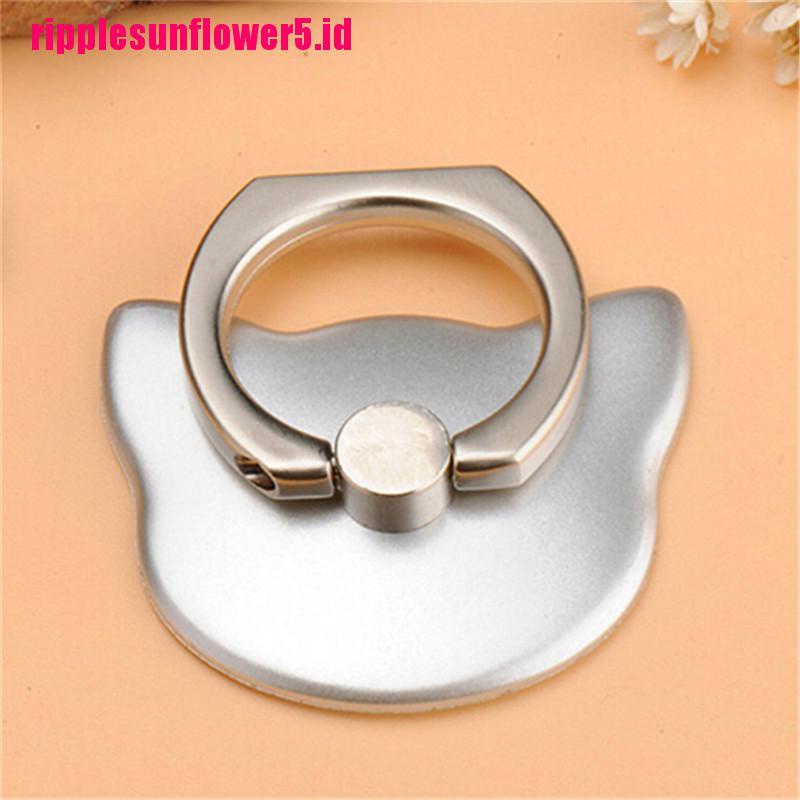 # Kaos T-Shirt Wanita Lengan Pendek Motif Print #Holder Kucing 360 Derajat° Ring Holder Hp Bentuk Kepala Kucing
