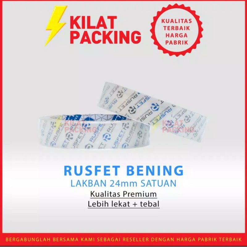 

lakban rusfed bening 24mmx90yard