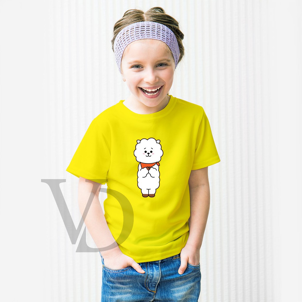 Kaos Anak Perempuan &amp; Laki - laki Unisex BT21 RJ / kaos anak lucu / kaos JIN / baju line