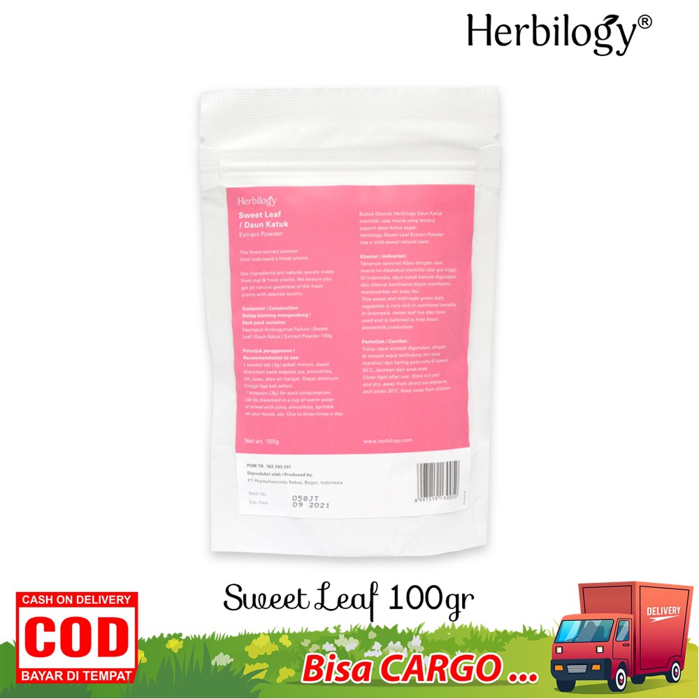 Herbilogy Extrak Daun Katuk Sweet Leaf Extract Powder 100g