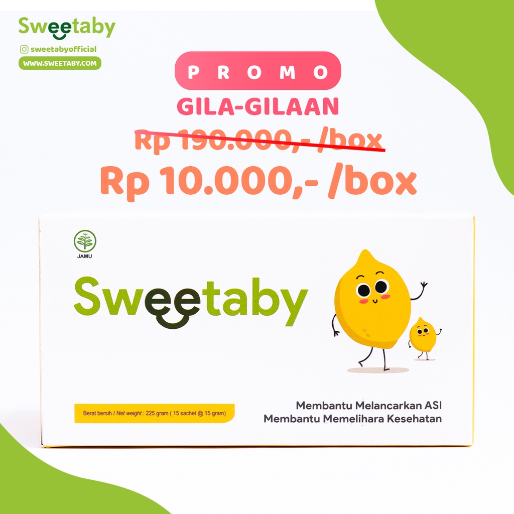 SWEETABY LEMON MINUMAN BOOSTER PELANCAR ASI TERBAIK REAKSI CEPAT