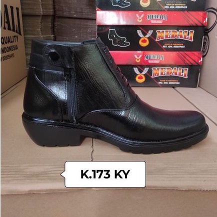 Sepatu Kulit PDH Pria boots Polri TNI security guard PNS sepatu kerja formal tampil lebih keren