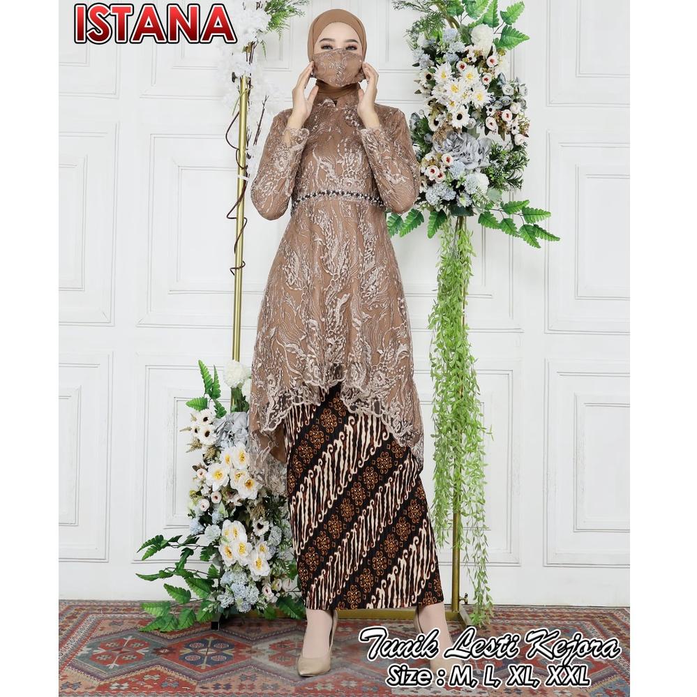 TERMURAH NEW MODEL KEBAYA TILE BROKAT BORDIR GLITER MUTIARA MIX PAYET MEWAH MODERN JUMBO XXL LD120-A