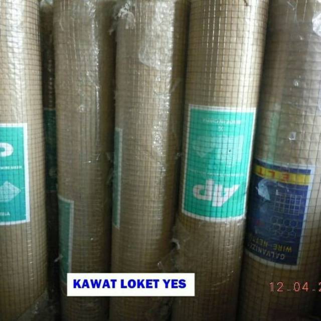kawat loket galvanized ram 1/2"×1/2" x 90cm x 10metrr ayakan kandang