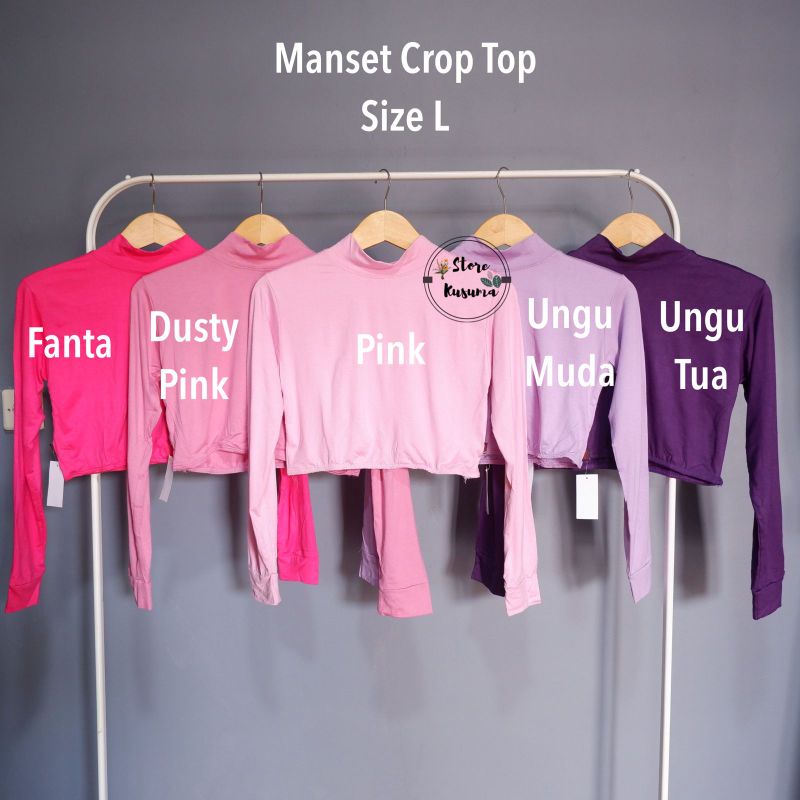 Manset Crop Top Bahan Rayon ukuran L