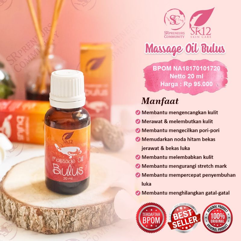 MASSAGE OIL BULUS SR12 / MINYAK BULUS/MINYAK BULUS SR12/ MINYAK KELUARGA