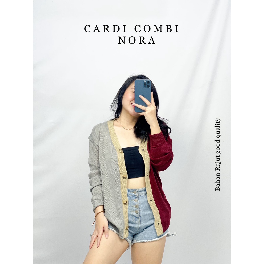 HOPYLOVY -  Cardigan Rajut Wanita Combi Nurfida