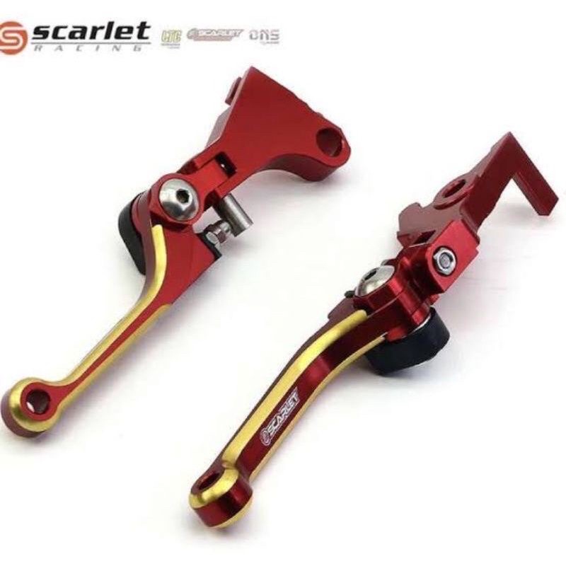 Scarlet Racing-Handle Honda crf 150 Handle kopling crf 150 l scarlet model bisa lipat warna 2 tone