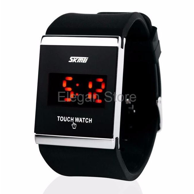 ELEGAN jam tangan pria wanita original touch watch 0938AT SKMEI Hitam