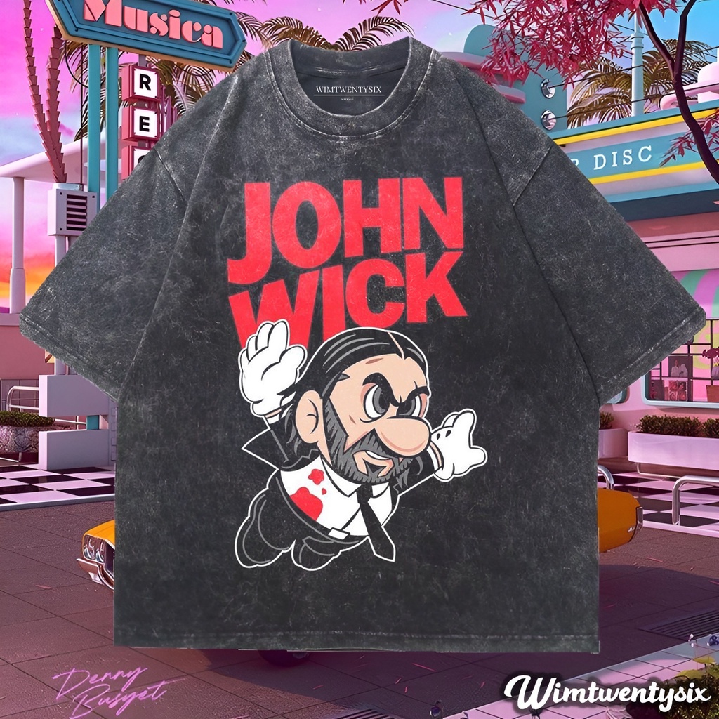 t-shirt oversized | kaos oversize | kaos washing | kaos john wick