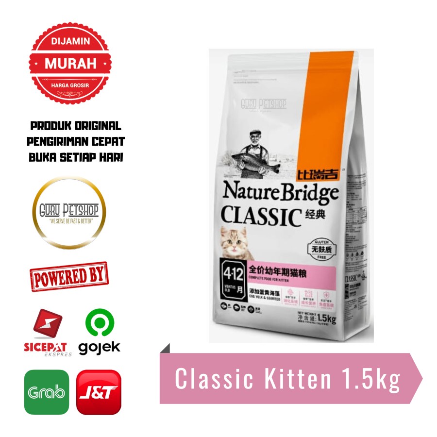 Nature Bridge Classic Kitten Cat Food 1.5kg Nature Bridge Kitten