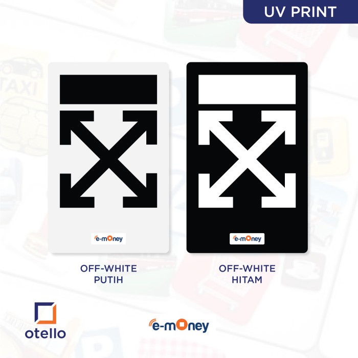Kartu eMoney Off White | e-Money Card eToll Mandiri OffWhite (OD1) - Print 1 Sisi, Off White Putih