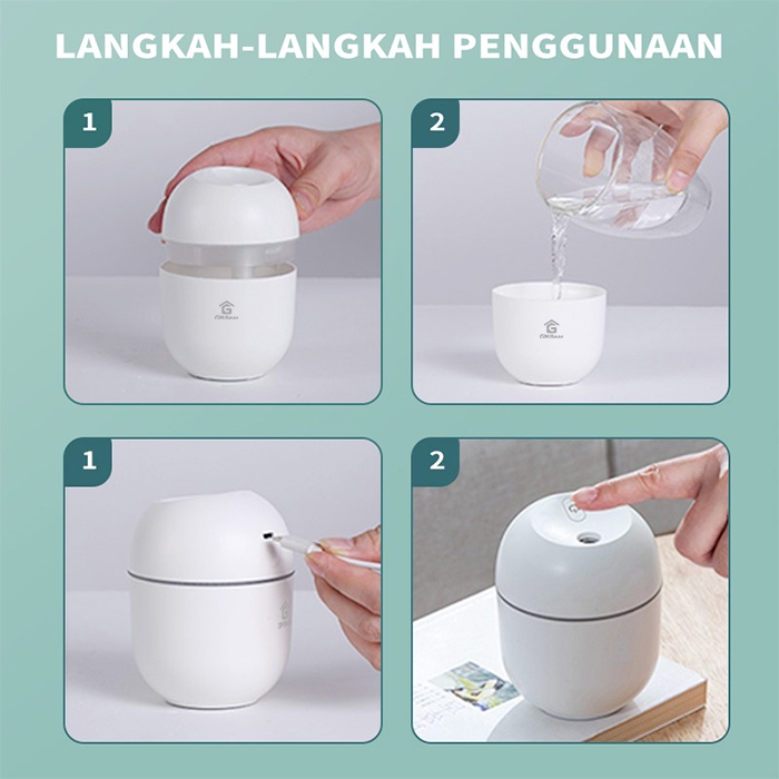 GM Bear Humidifier Diffuser 1201 Aroma Terapi Pelembab Udara - Mini Humidifier 220ml-5