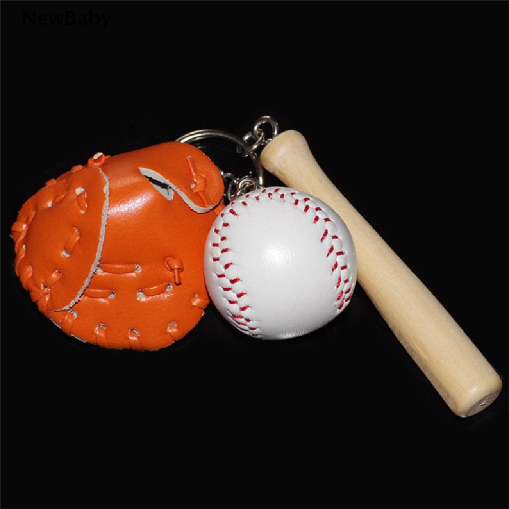 1pc Gantungan Kunci Bentuk Bola Baseball Mini Untuk Tas