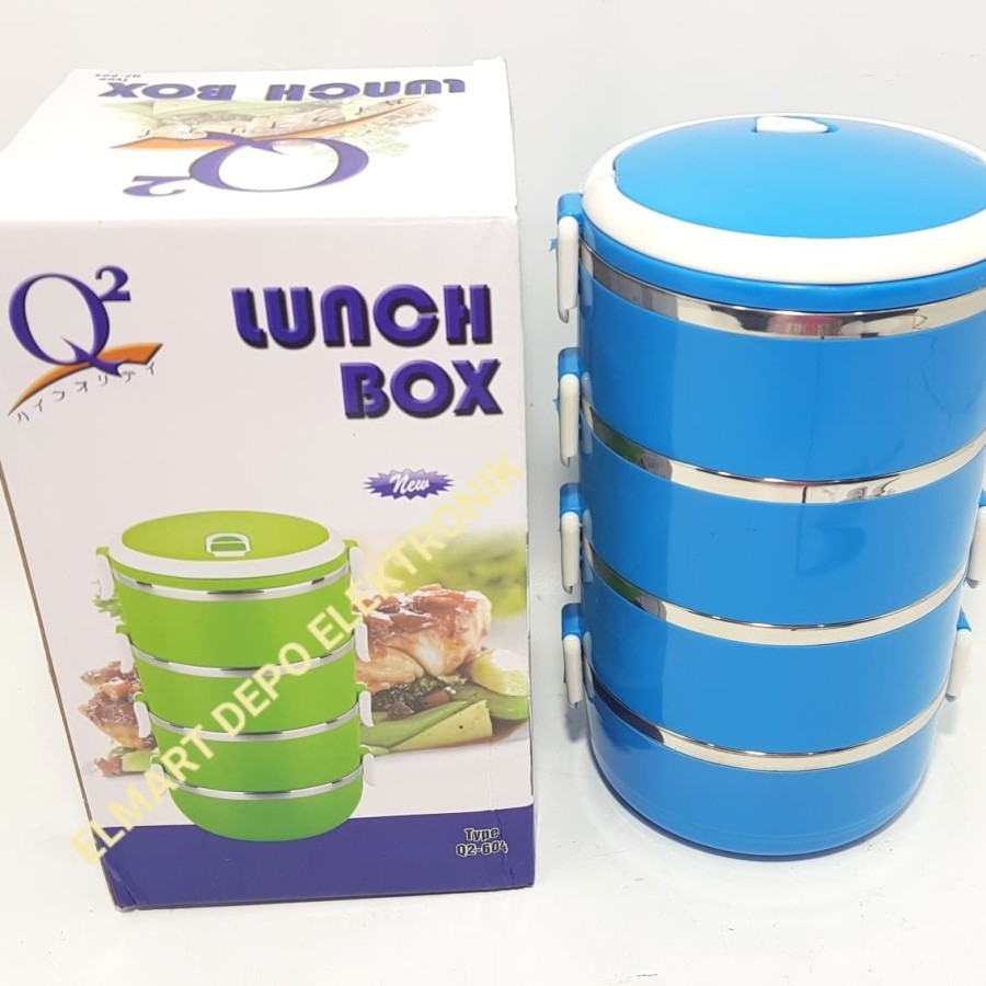 Q2 lunchbox stainless 4 susun Q2 604 / rantang 4 susun stainless Q2604