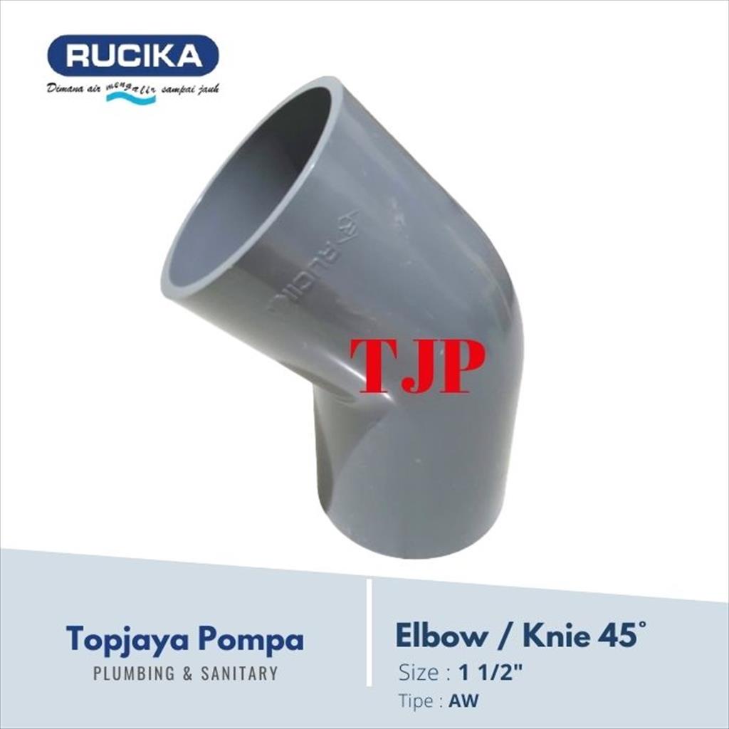 KNIE / ELBOW 45° PVC AW RUCIKA 1 1/2&quot;