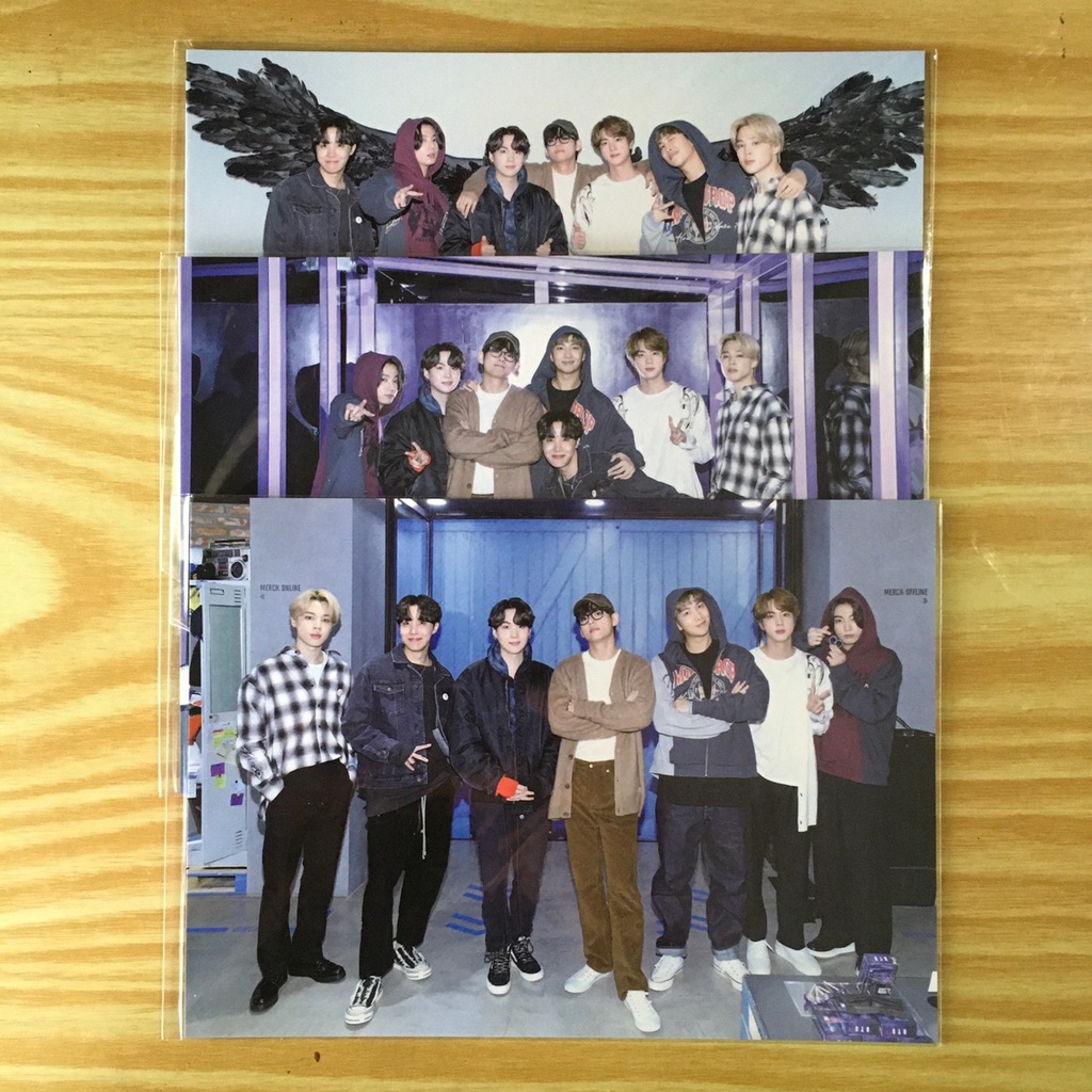 OFFICIAL BTS POSTCARD GROUP OT7 POP UP STORE SEOUL MAP OF THE SOUL MOTS ARMY BOMB BLACK SWAN SET