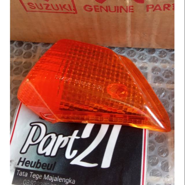 Mika kaca lampu sein sen riting belakang lens flasher suzuki rc100 rc 100 bravo  rc80 rc 80 original