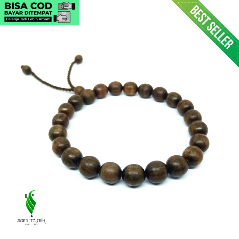 Gelang Kayu Galih Tesek Sulaiman Asli Size 6mm &amp; 8mm, Gelang Kayu Langka Bertuah Nusantara