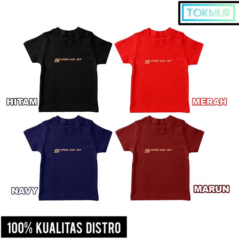 Baju Kaos Anak Laki Laki Super Air Jet Maskapai Penerbangan Indonesia Simple Keren Cotton Combed 30s