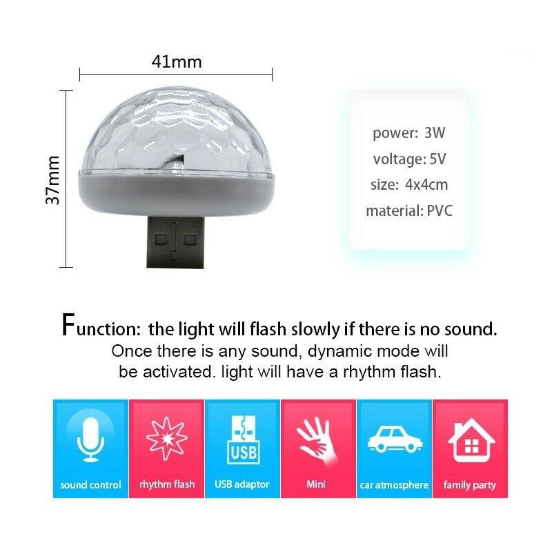 Lampu Proyektor Laser Led Warnawarni Dengan Port Usb Dan Kontroler Suara