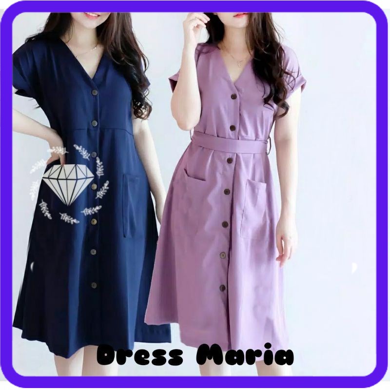 Midi Dress Lilac Dress Korea Dress Busui Terusan Casual Baju Formal Dress Kekinian Terbaru 2021