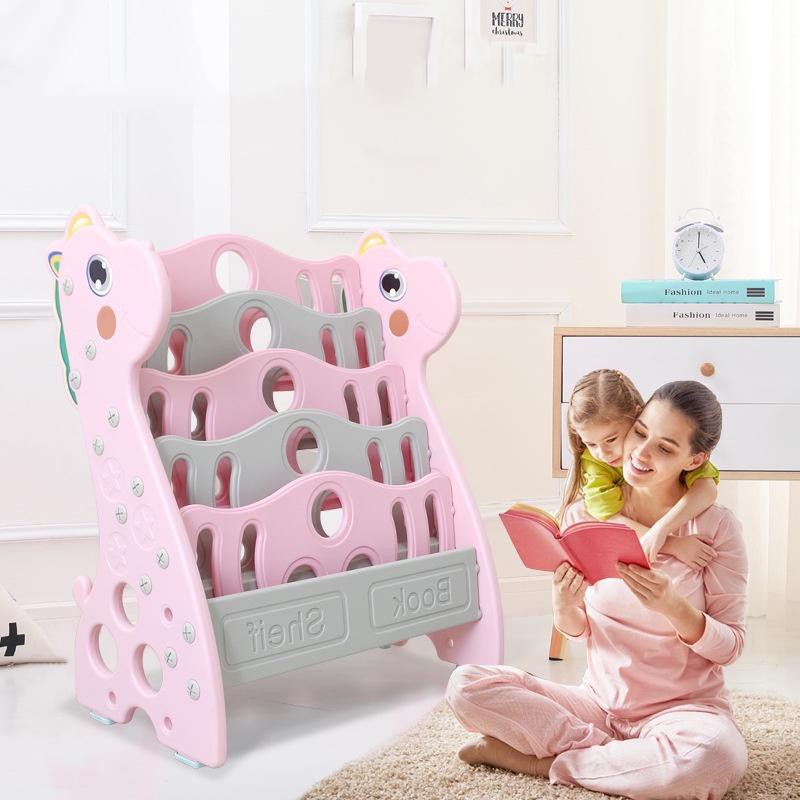 rejekiilahi Rak  Buku  Anak  Dino 4 tingkat Bookshelves 