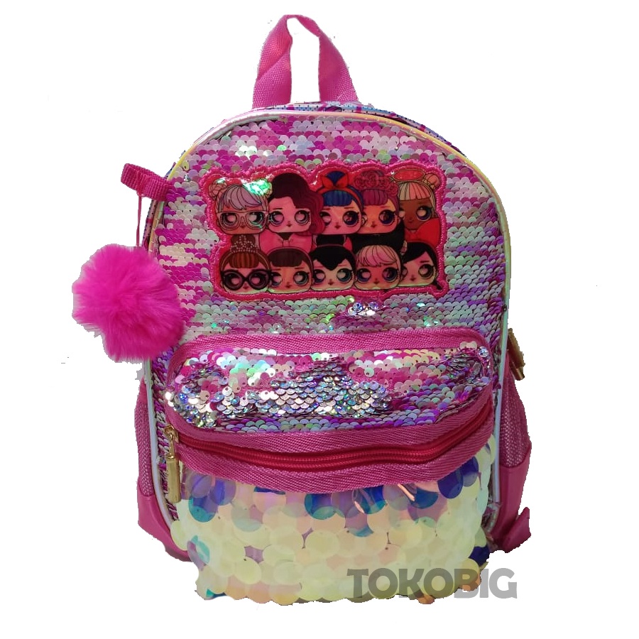 Lol Srprs Tas Backpack Sequin &amp; Hologram Tas Sekolah PG