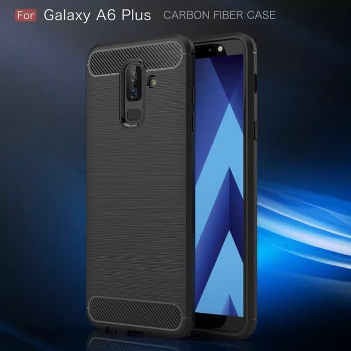 softcase silicon carbon fiber Samsung A6 Plus 2018 case casing cover