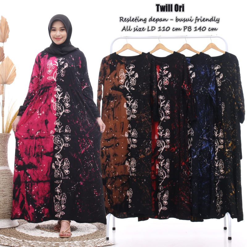 gamis masa kini dengan batik terbaru dan bahan berkualitas