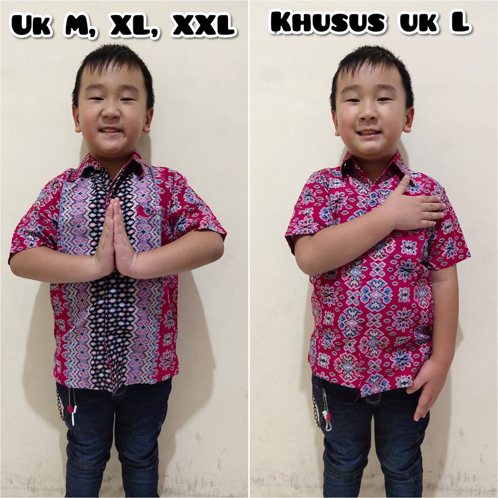 SB Collection Atasan Kemeja Mifa Lengan Pendek Batik Anak Laki-laki