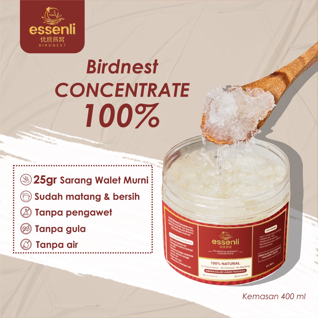 100% Sarang Burung Walet Konsentrat / Birdnest Concentrate