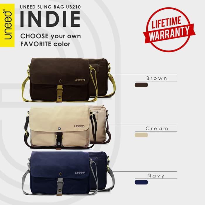 Uneed INDIE Tas Selempang Pria Universal / Tas Sling Bag - UB210 - Cream