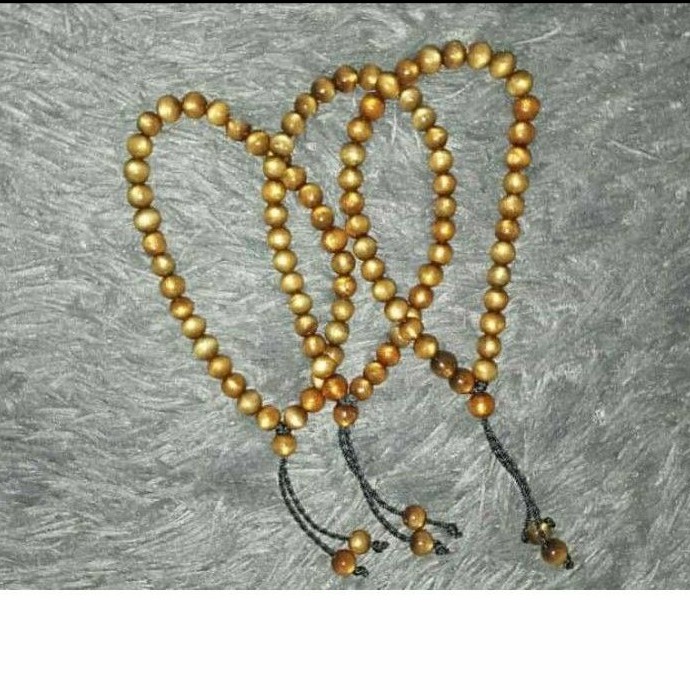 GELANG TASBIH TALI ARUS EMAS 33 BUTIR/GELANG YUSER SERAT EMAS 6MM MODEL SERUT