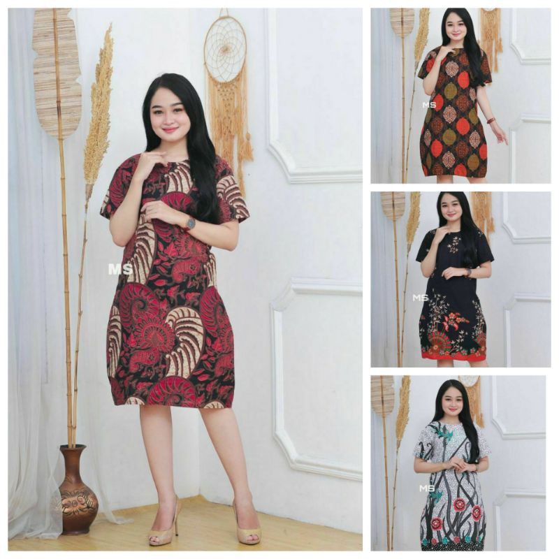 Jual Dress Batik Wanita Modern Asli Produk Pekalongan Shopee Indonesia