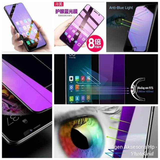 tempered Glass Bluray Anti Blue Light Full 10D 99D vivo y20 y20i y20s y20sg y30 y30i Y30G y50 i s G