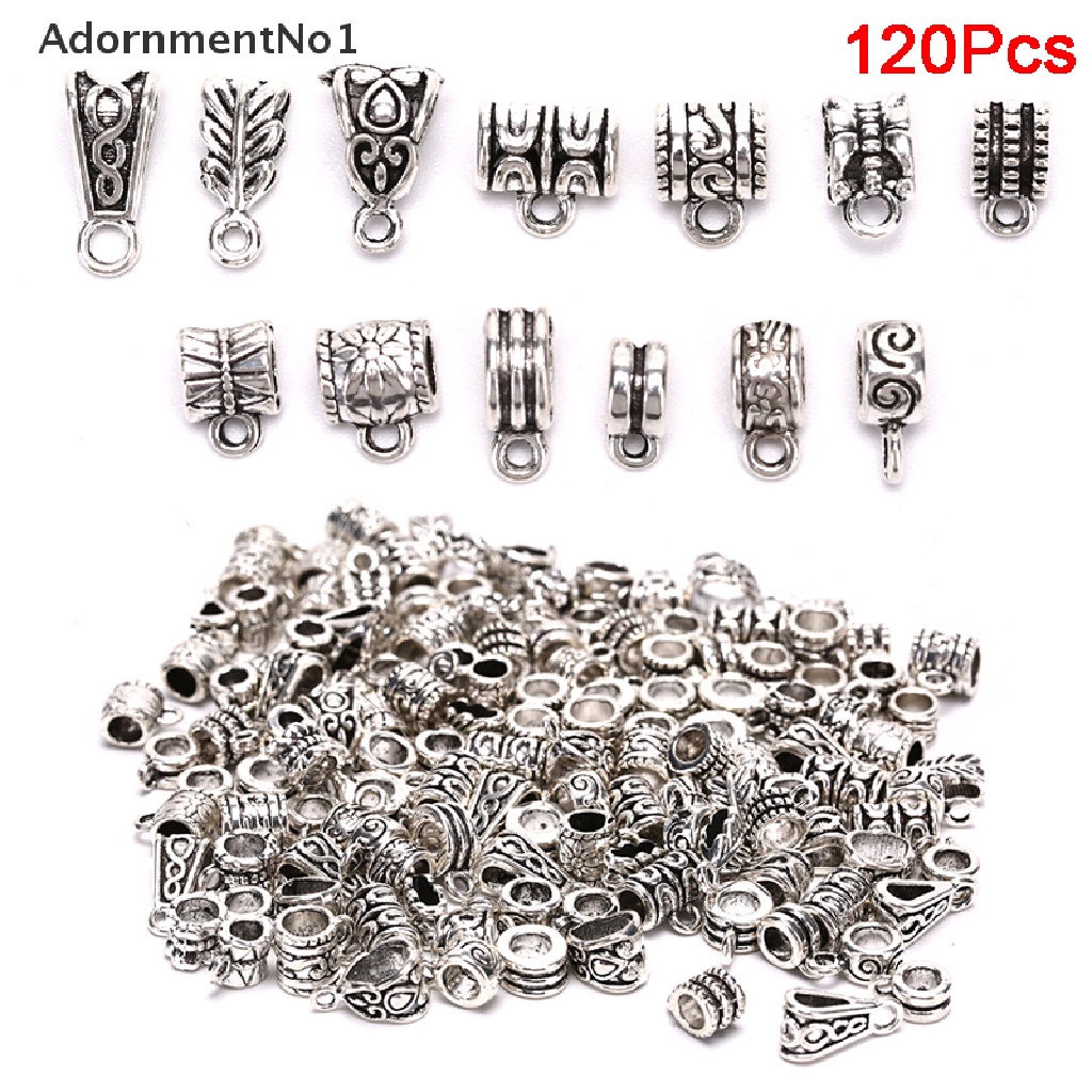 (AdornmentNo1) 120pcs / Set Konektor Manik-Manik Bahan Metal Untuk Membuat Perhiasan DIY Charms