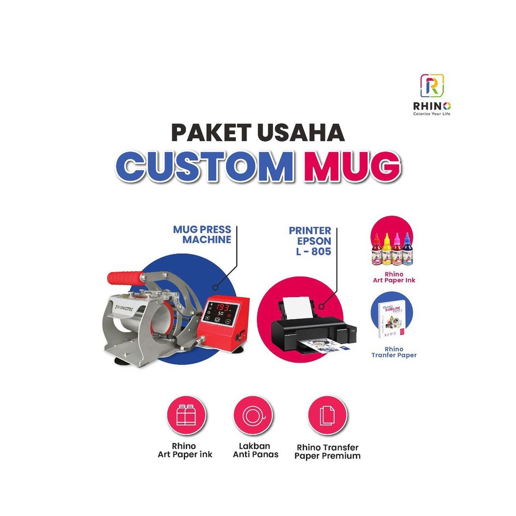 Paket Usaha Custom Mug Gelas Sablon Satuan