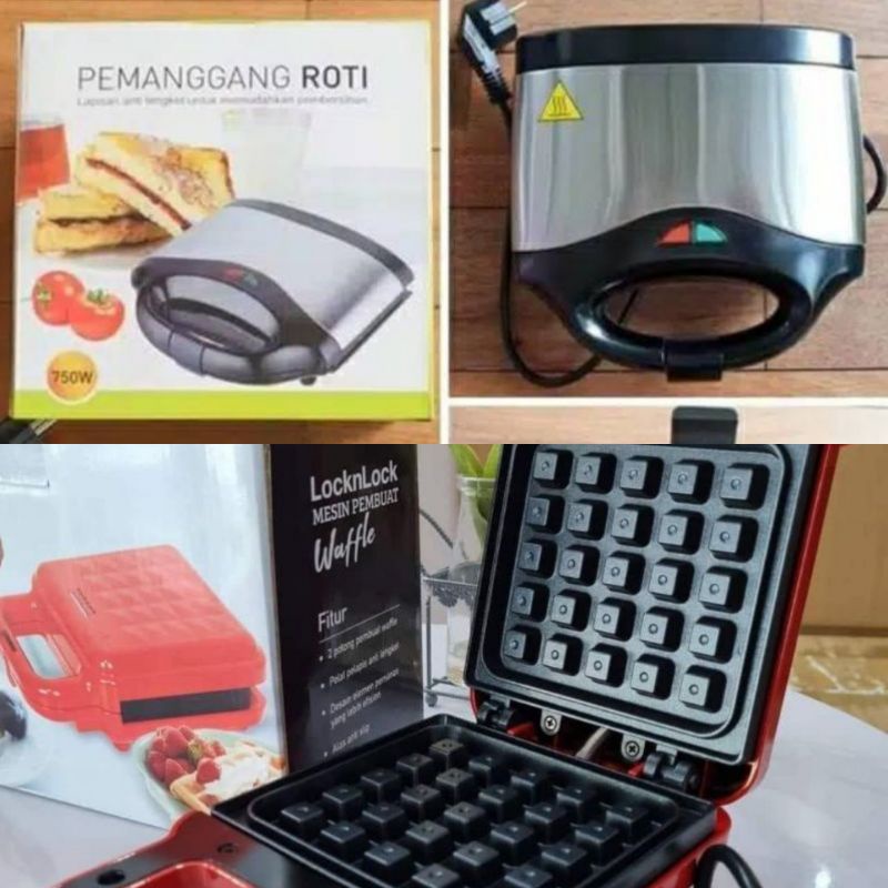 LocknLock Mesin Pembuat Waffle//LocknLock Pemanggang Roti