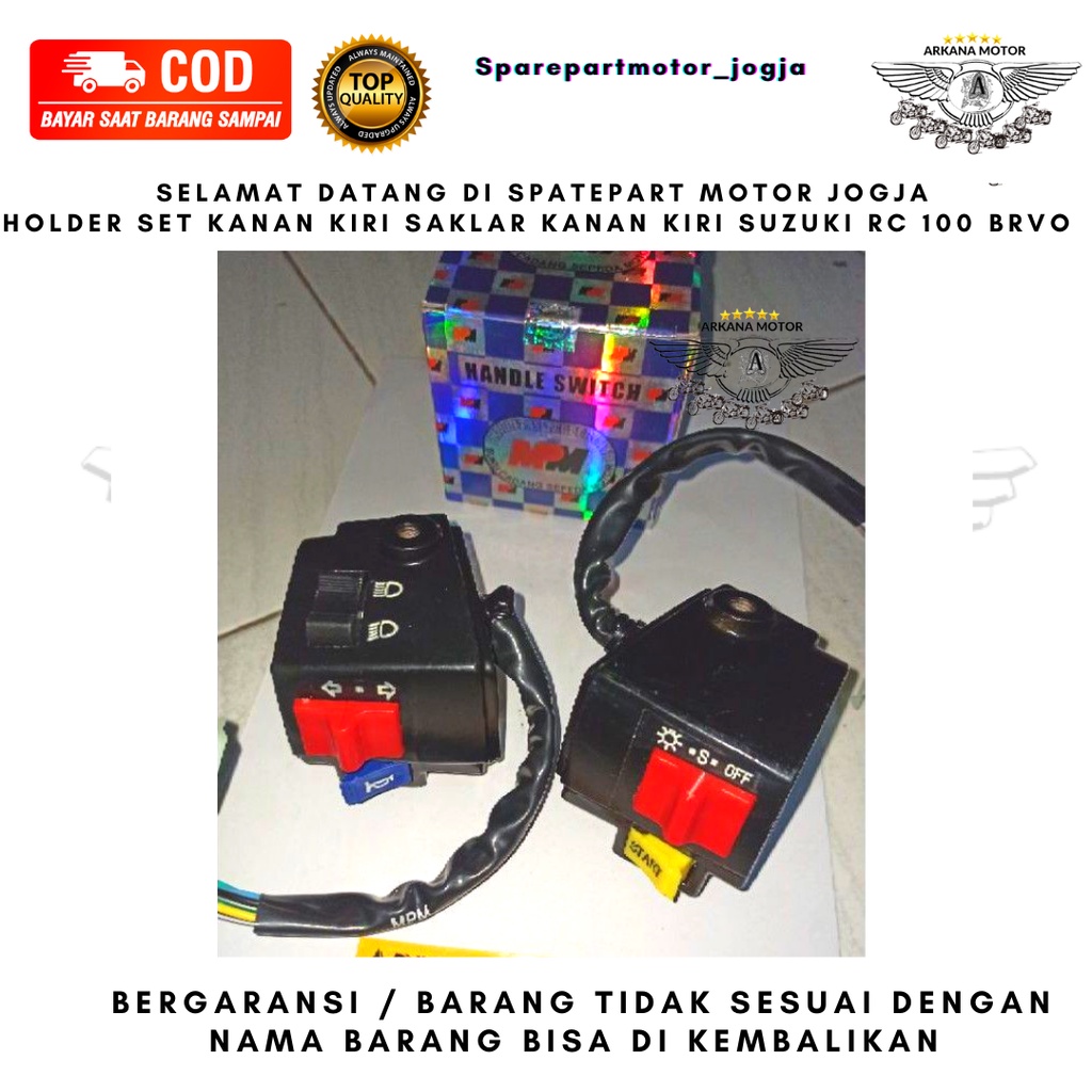 HOLDER SET KANAN KIRI SAKLAR KANAN KIRI SUZUKI RC 100 BRVO