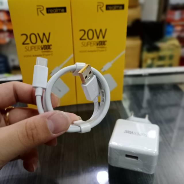 CHARGER REALME TYPE C 20W SUPERVOOC FAST CHARGING ORIGINAL USB C