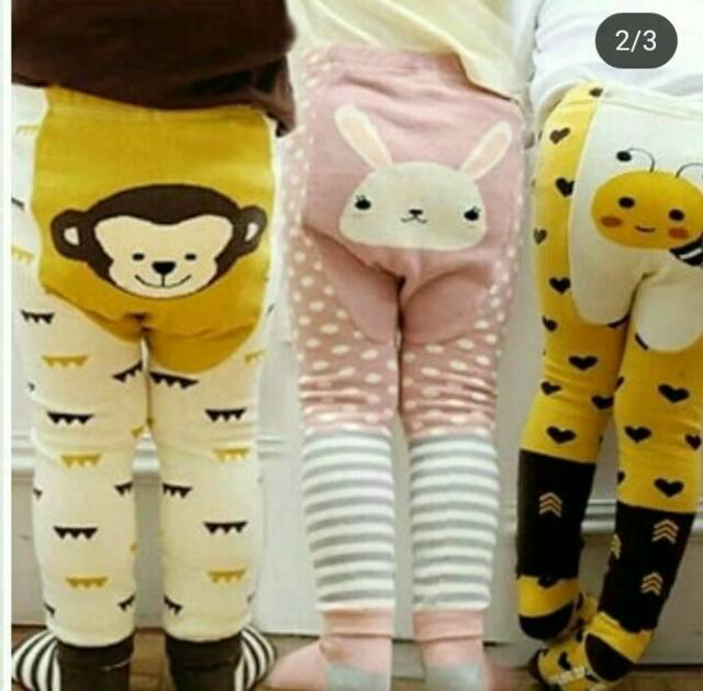 Legging bayi lucu import/ Legging bayi motif binatang/ Legging bayi premium