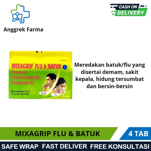 MIXAGRIP FLU DAN BATUK 4 TABLET/OBAT BATUK DAN FLU TABLET/OBAT BATUK PILEK TABLET