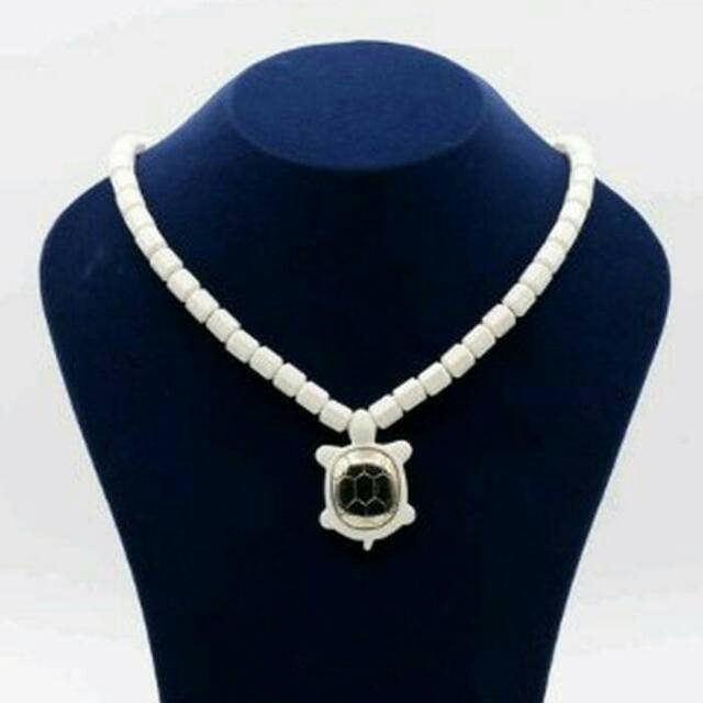 Kalung dan Gelang Ginsamyong Titanium Original Putih Kura-Kura - Bonus Gelang Kesehatan Ginsamyong