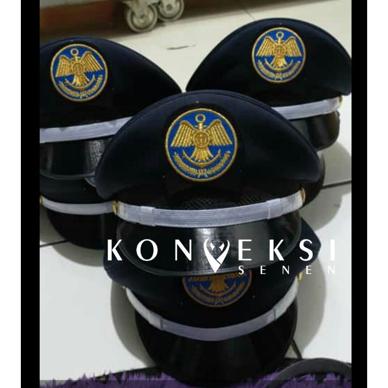 topi pet perhubungan golongan 2 lis putih