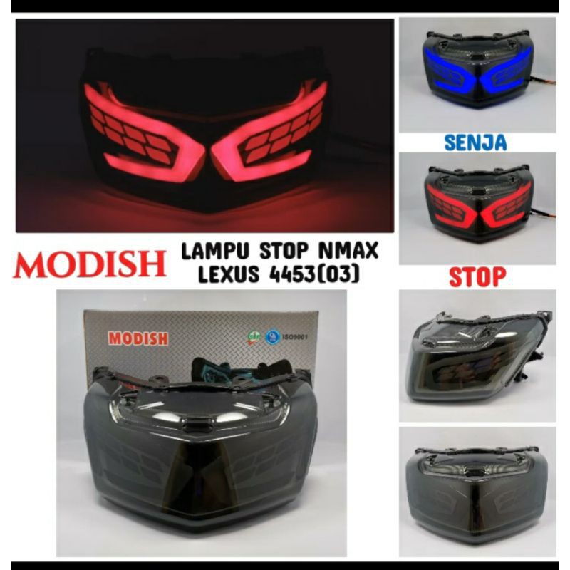 lampu stop led nmax old model lexus lampu stop merah senja biru sen kuning kiri kanan