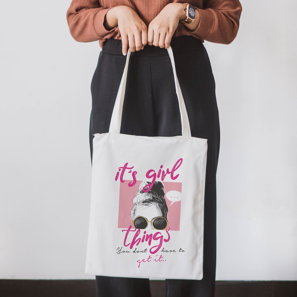 Sevine Tas Wanita Tote Bag Resleting Totebag Custom Fashion Belanja Quotes Women - FG