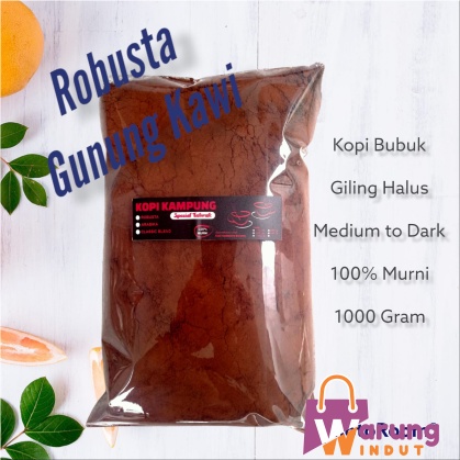 

Kopi Bubuk Murni Robusta Gunung Kawi Malang 1000 gram Merk Kopi Kampung Malang