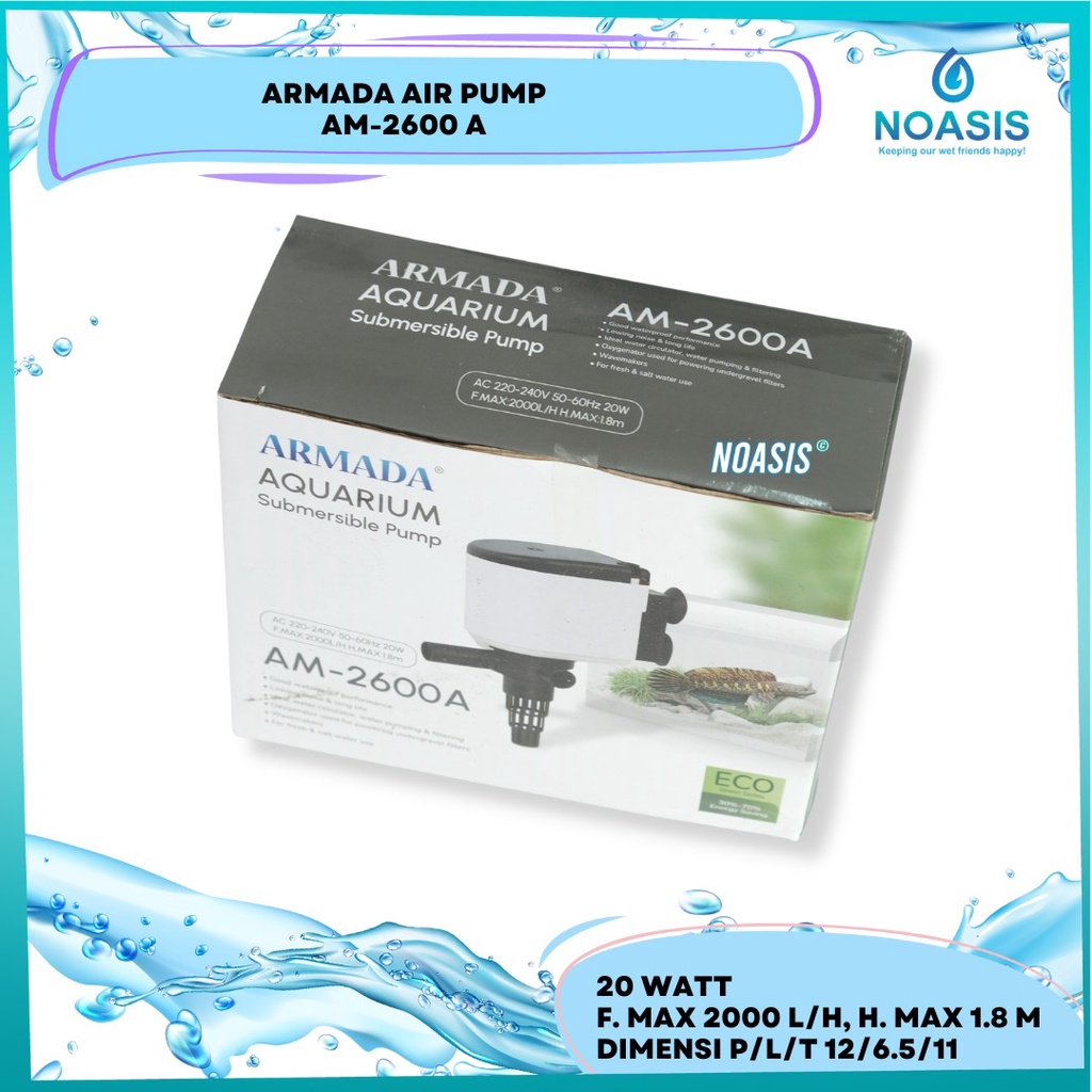 POMPA AQUARIUM CELUP POWER HEAD ARMADA AM 2600 A AM-2600A LOW WATT NOASIS