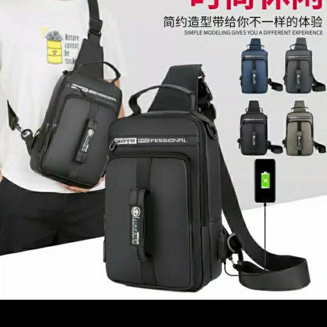 Tas Pria Selempang Jinpaidi 7128 Anti Air